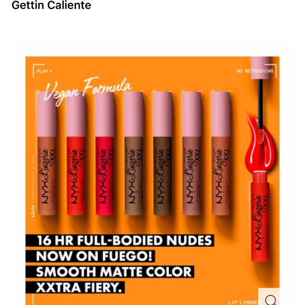 NYX Lingerie XXL | Lip Matte | Gettin’ Caliente Lip Color Professional 12 Avail